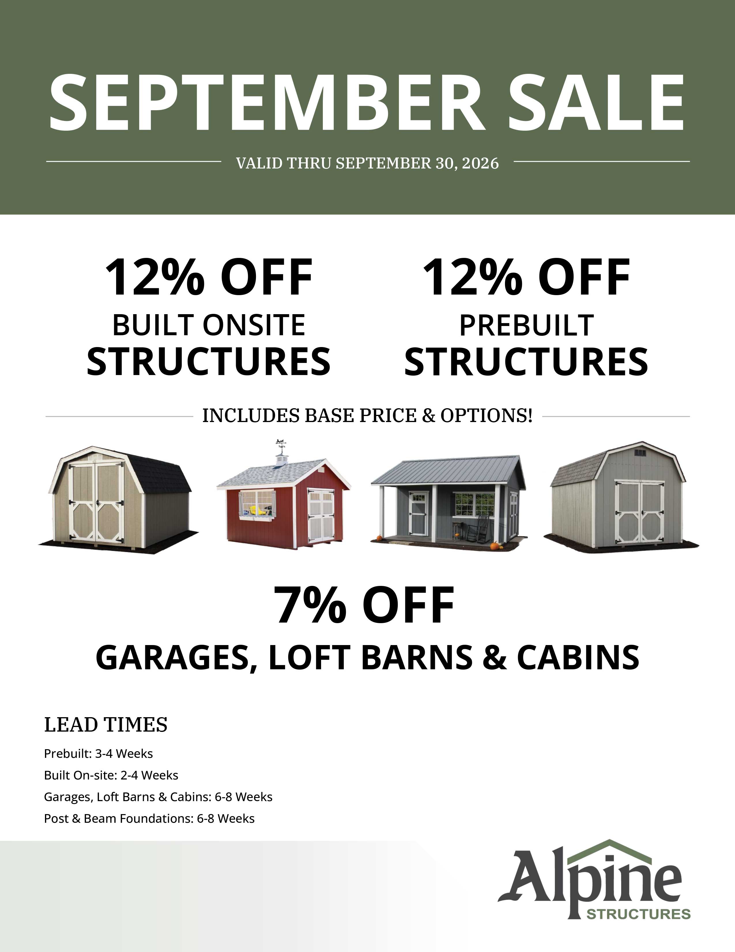 Sale info